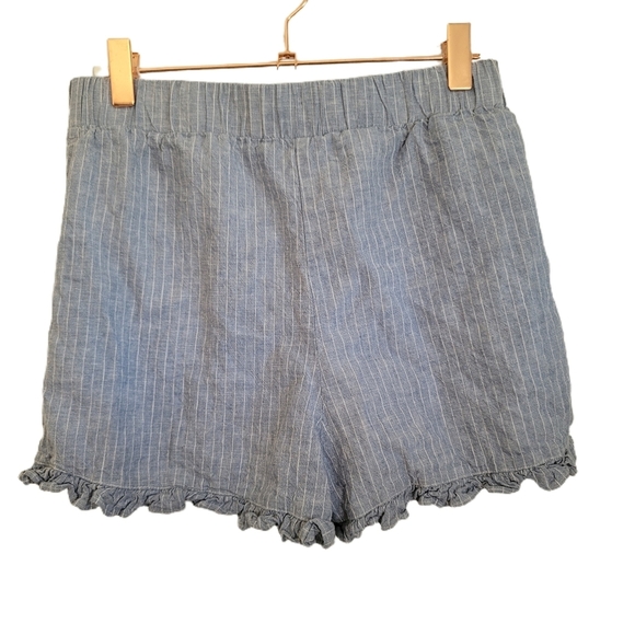 Copper Key Shorts L Large Chambray Stripe Linen - Picture 3 of 5
